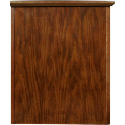 Solid Wood Mission Oak TV Stand for 65-Inch TVs Console with Storage Shelves