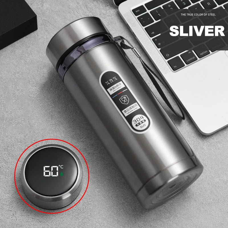 500ML-1Liter Stainless Steel ,Thermos Bottle with LED Temperature Display, Tea, Water Bottle, Portable Cups.