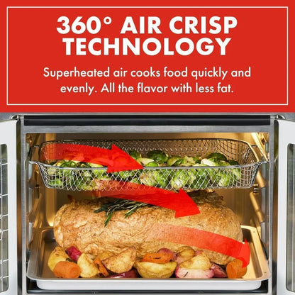 Extra Large French Door Air Fryer  Oven Combo 24 Cooking Functions