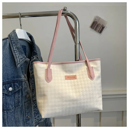 Retro Bag New Fashion Commuter Shoulder Bag | Large Capacity PU Leather Handbag (Casual Tote, Popular Gift, All Seasons)