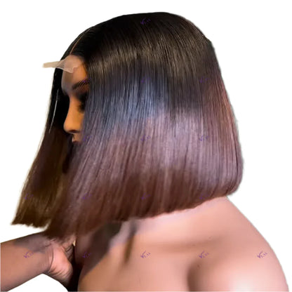 Super Double Drawn 1B/4 Highlight Bob Wig | 13x6 HD Lace Glueless Wear & Go