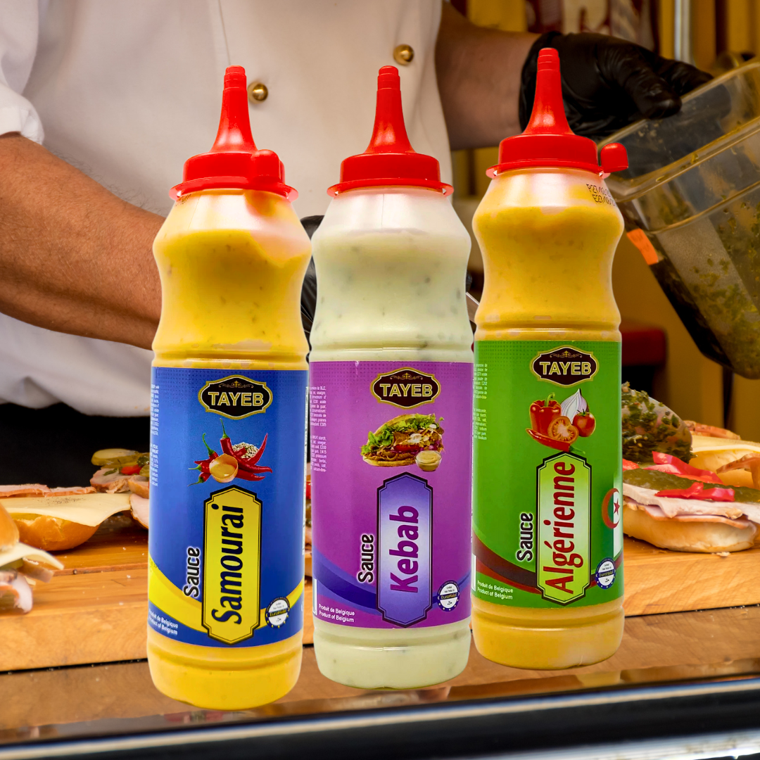 Tayeb Samourai Sauce 500ml, Spicy & Creamy Mayo-Chili Condiment with Garlic Kick