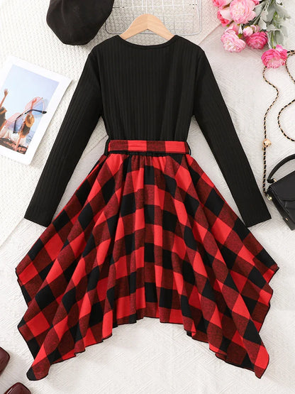 Autumn And Winter Women And Children, Casual Fashion Irregular Skirt Long Sleeved.