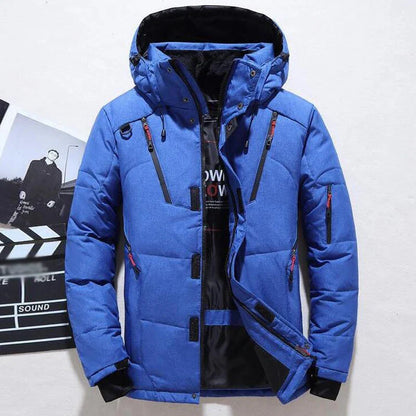 -20 Degree Down Jacket Male  Parkas White Duck Down Jacket, Hooded Thick Warm Padded  Coat Oversize M-4XL.