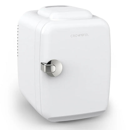 Crownful 4L Mini Fridge 110V, 220V Beauty Makeup Skincare Refrigerator, AC/DC Heated Cooling Beauty Refrigerator, Car Mini Fridge.