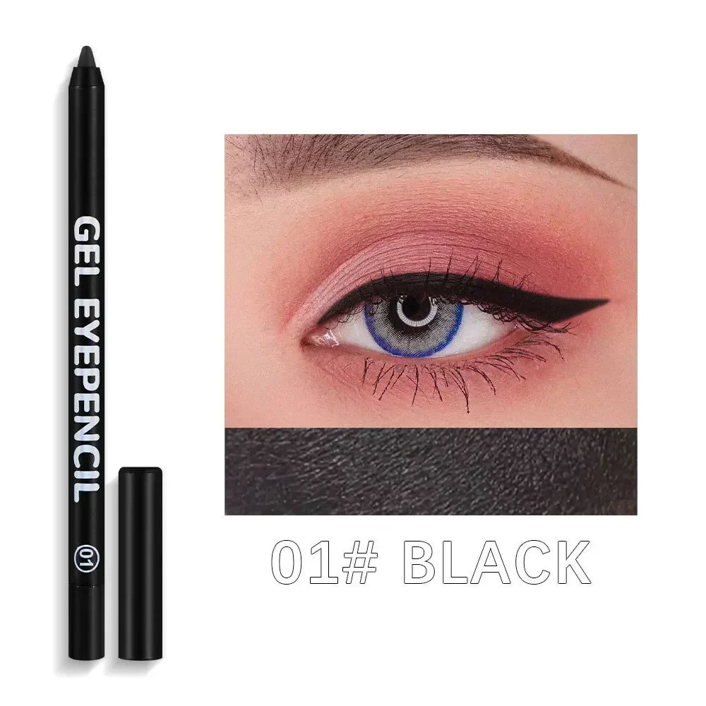 12 Colors Shine Pearlescent Eyeliner Pencil Waterproof Eyeliner Gel Pen