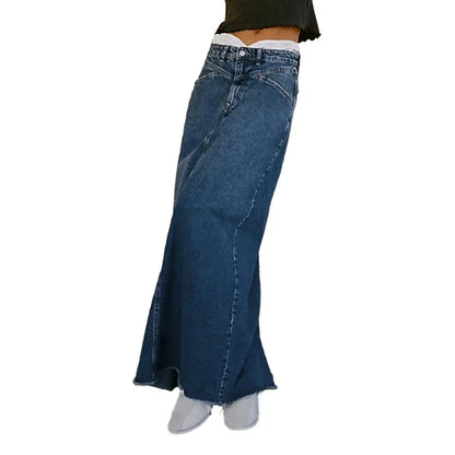 Loose Casual Summer Denim Skirt, Comfortable, Breathable, Summer Skirt.