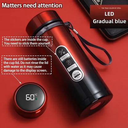500ML-1Liter Stainless Steel ,Thermos Bottle with LED Temperature Display, Tea, Water Bottle, Portable Cups.