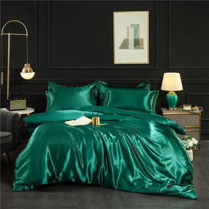 Luxury 100% Silk Bedding  with Duvet Cover4pcs Bed Cover