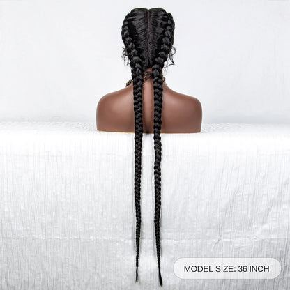 36" Twist Braided Wig | Lace Front | Natural Color | Clearance Sale