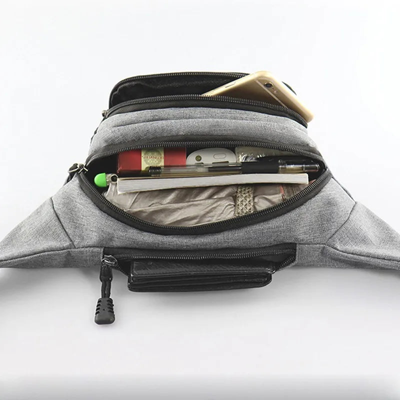 Men's Breast Package Waterproof  Sports Bag  Crossbody Banana Bag