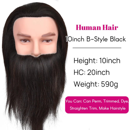 100% Real Human Hair Mannequin ,Styling Heads Cosmetology Practice Heads.