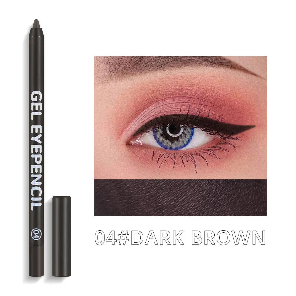 12 Colors Shine Pearlescent Eyeliner Pencil Waterproof Eyeliner Gel Pen