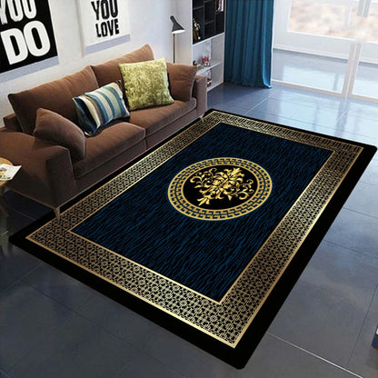 Gold Black Geometric Carpets, Nordic Luxury Living Room Rugs, for Bedroom, Sofa Table, Beside Large Area Rug.