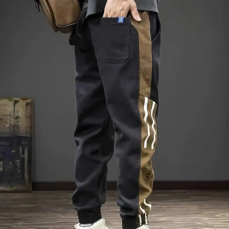 Casual Male Trousers Baggy  Vintage Men's Cargo Pants