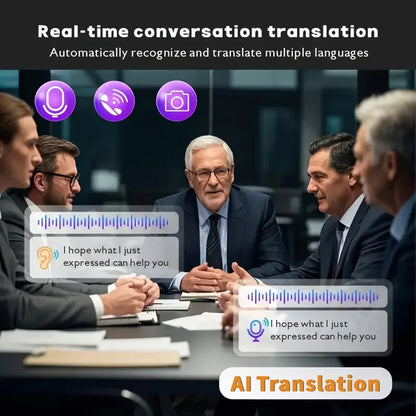 Smart Glasses AI Intelligent, Real-time Translation Sunglasses, Outdoor Sport, Earphone Calling Music Glasses.