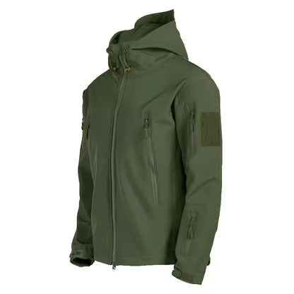 Military Shark Skin Soft Shell Jackets Men Tactical Windproof Waterproof jacket,Hooded Bomber Coats