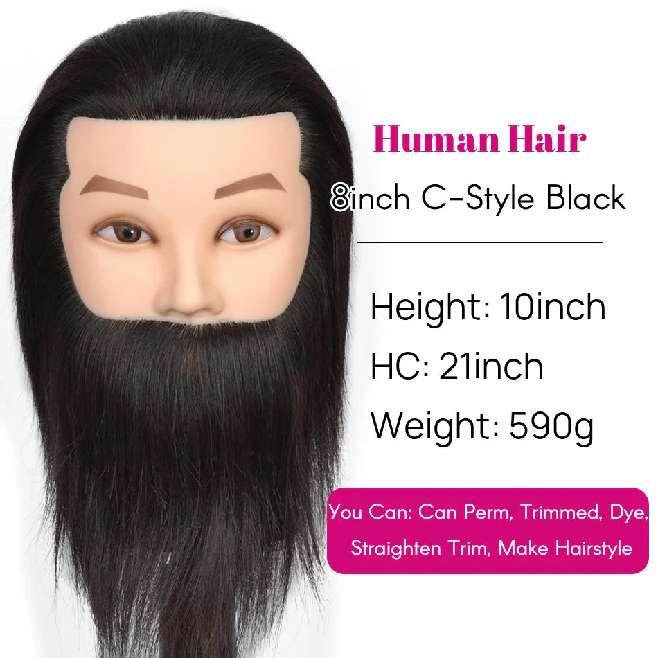 100% Real Human Hair Mannequin ,Styling Heads Cosmetology Practice Heads.