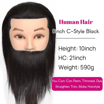 100% Real Human Hair Mannequin ,Styling Heads Cosmetology Practice Heads.