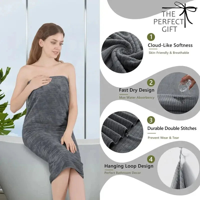8 Pcs Bath Towel Set - Included 4 Washcloths, 2 Face Towels & 2 Bath Towels.