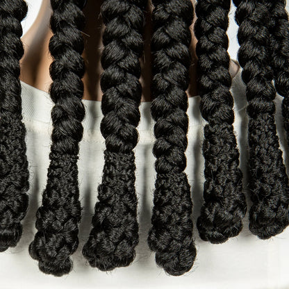 Cornrow & Bantu Knots Braided Wig | Stitch Braids | Full Lace | Synthetic Hair | Kima Wigs