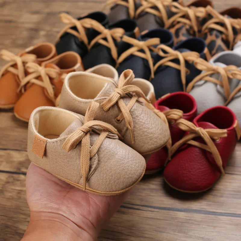 Baby Mid Top Sneakers - Classic Solid Color Casual Sneakers,  Non slip Rubber Sole, Beginner's Children's Shoes.
