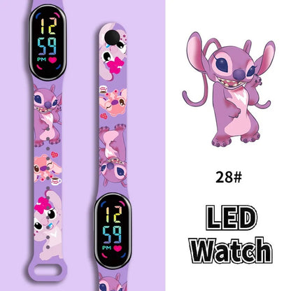 Stitch Children Watches Girls Waterproof Sport ,Touch Screen Watch Digital Clock Bracelet Gifts.