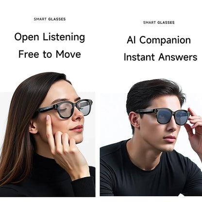 New 200W HD Camera Smart Glasses, AI Assistant Photo Recognition, Video Recording, 290mAh 512M Storage Smart Sunglasses.