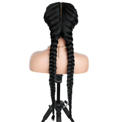 2 Braid Braided Wig | Senegalese Twists | Lace Front | Long Braids | Synthetic Hair | Black Women