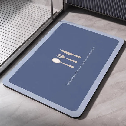 Bath Mats Bathroom  Anti Slip Floor Mat Quick Dry Shower Toilet Rug
