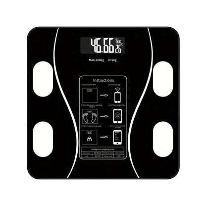 Smart Body Fat Scale Wireless LED Digital Bathroom Weight Scale, Body Composition Analyzer Testing Scale.