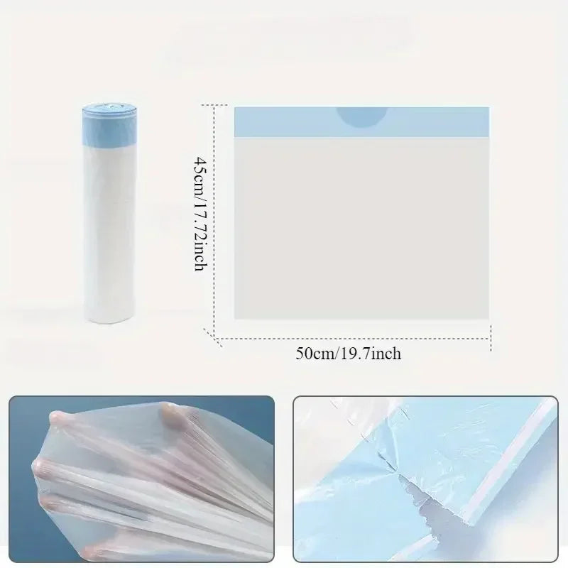 Drawstring Garbage Bag Household Portable Kitchen, Thickened Large Student Dormitory, Automatic Closing Thick Plastic Bag.