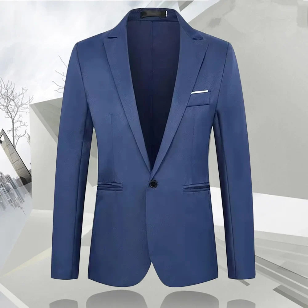 Men Autumn Trendy Slim Jacket, Casual, Business, Long Sleeve. Light Luxury Suit Streetwear