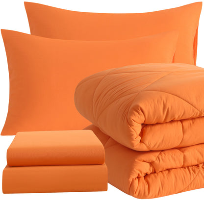 Comforter Set Includes Fitted Sheet, Top Sheet and Pillowcases