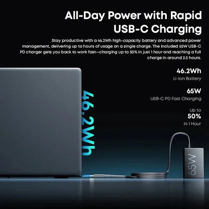 CHUWI Core Book X Gaming Laptop, AMD R5-7430U,16GB DDR4 RAM, 512GB SSD 14.1 inch, 2K Screen Lightweight Notebook.