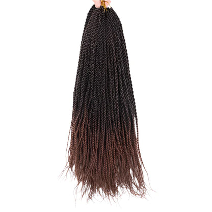 Full Star 30 Strand Pre-Twist Crochet Braids | Senegalese Twist | Ombre