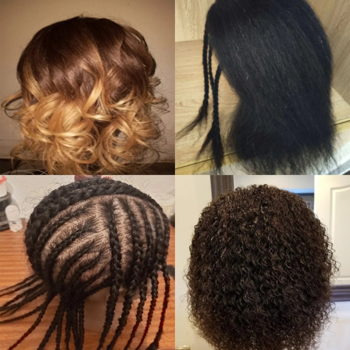 Female African Mannequin Head With 100% Real Hair, For Styling Braiding.