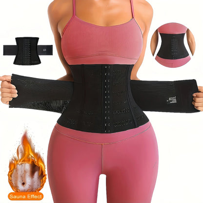 Waist Trainer for Women Under bust Waist Cincher Corset, Tummy Control Sport Girdle Hourglass Body Shaper.