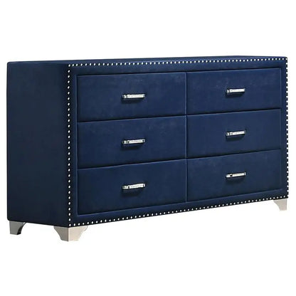 Pacific Blue 5-Piece Eastern King Bedroom Set - Stylish Design for Modern Comfort, Includes Bed, Nightstands, Dresser.