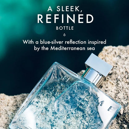 Azzaro Chrome Eau de Toilette, Fresh Aquatic Men Cologne Citrus, Woody, Musky Fragrance Luxury Perfumes for Men.