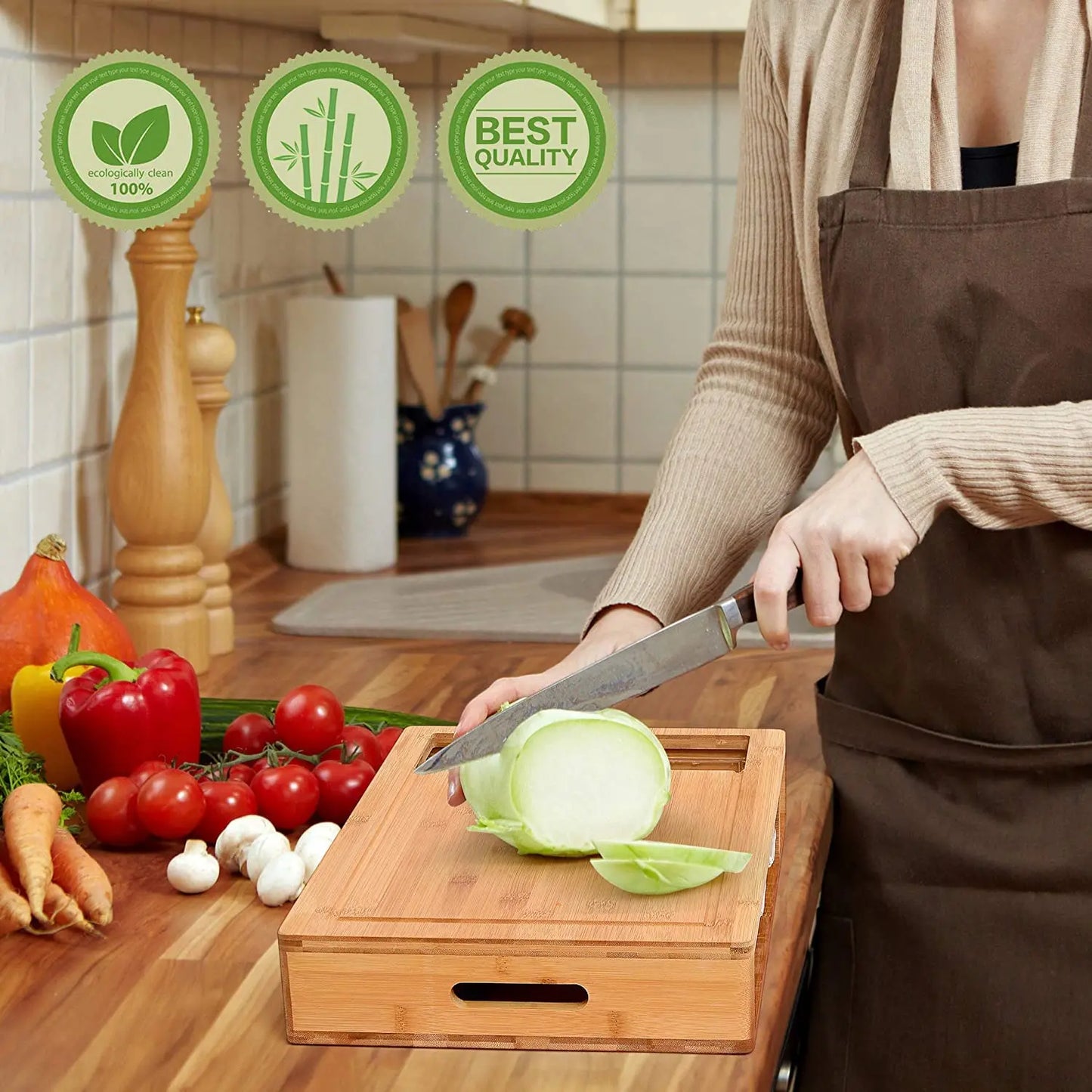Multi Functional Drawer Style Cutting Board Kitchen Set