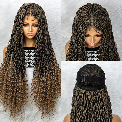 Goddess Box Braids Wig | Curly Ends | Full Lace | Crochet Hair | Black Women
