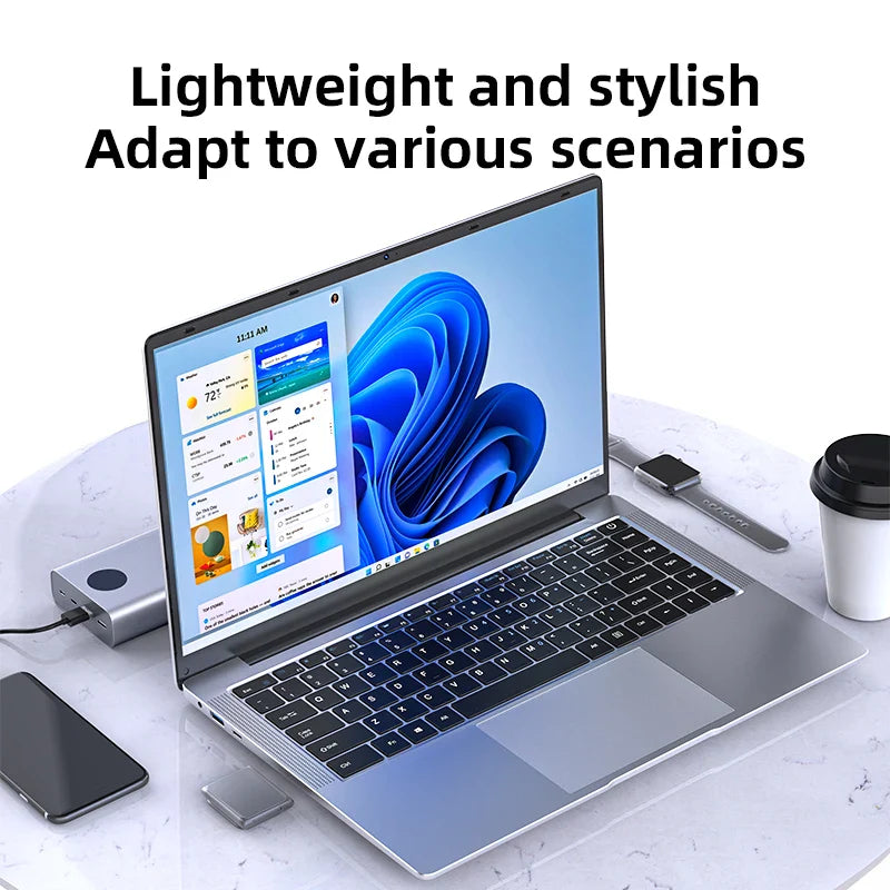 Laptop Computer Windows 11 Pro, Intel Atom A3950 2025 Notebook PC 12GB RAM, 512GB 1TB 2TB SSD ,1920*1080P Office Study Computer.