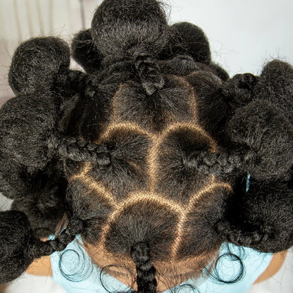 Handmade Bantu Knotless Braids Full Lace Wig | Short Synthetic Braided Wig with Baby Hair for Black Women