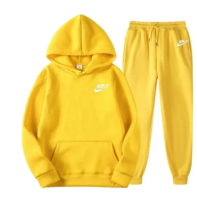 2025 Spring Autumn Men Casual Two Piece Sets, Sweatshirts Men Women Street Fashion Printed Sports Suit.