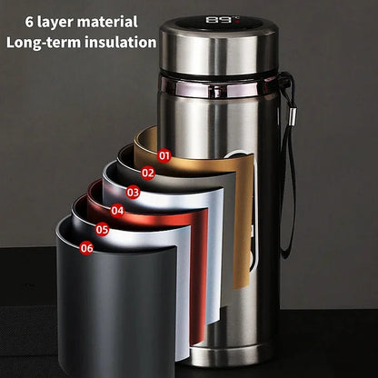500ML-1Liter Stainless Steel ,Thermos Bottle with LED Temperature Display, Tea, Water Bottle, Portable Cups.