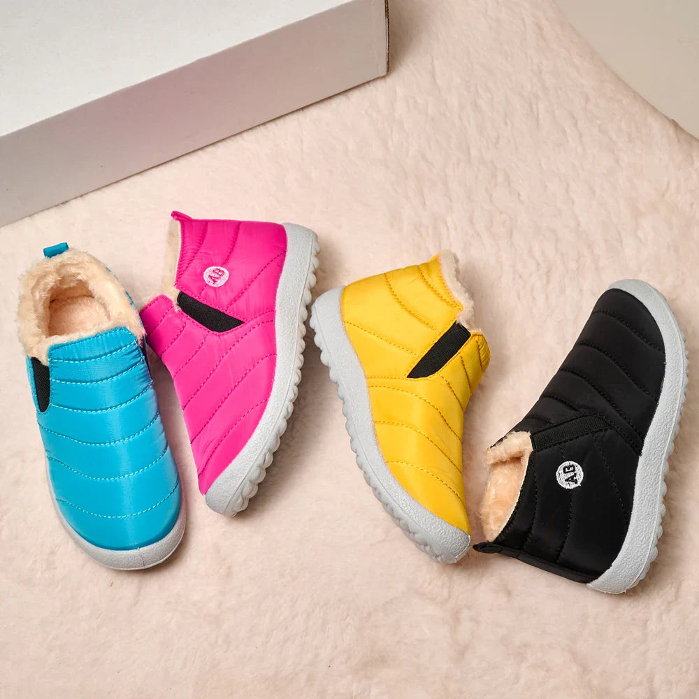 Winter Children Boots Plush Non-Slip Cotton Shoes Waterproof  Children Shoes Warm Fur Snow Boots.