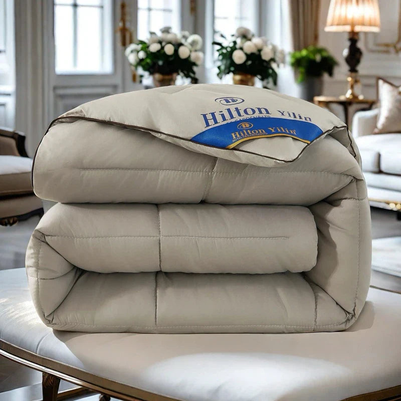 Hilton Hotel down Feather Comforter Warm Bedding Universal Single Double Core Fiber.