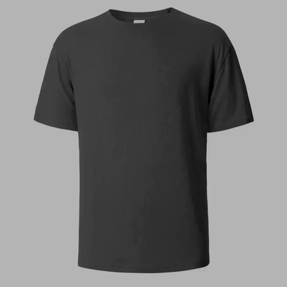 500/300g Heavy-duty White Pure Cotton T-shirt, Thickened Threaded Round Neck Short Sleeves.