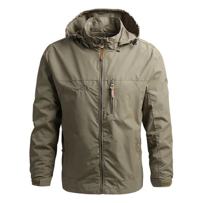 Windbreaker Men Tactical Jacket Waterproof Hooded Coat Size S-5XL